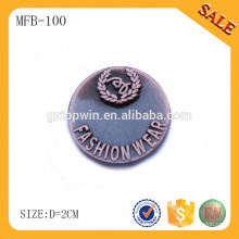 MFB100 Botón de vestir de cobre antiguo de encargo, botones decorativos del metal para los pantalones vaqueros / capas